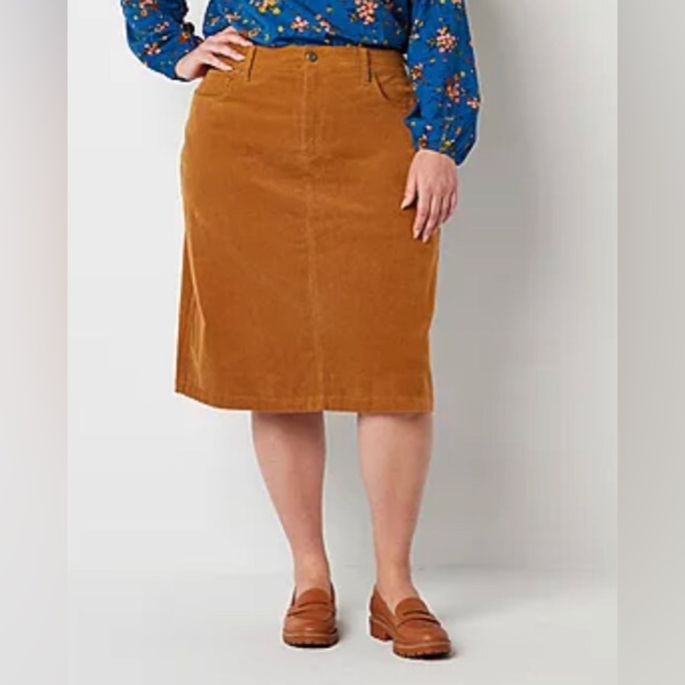 NEW St John’s Bay Corduroy Skirt